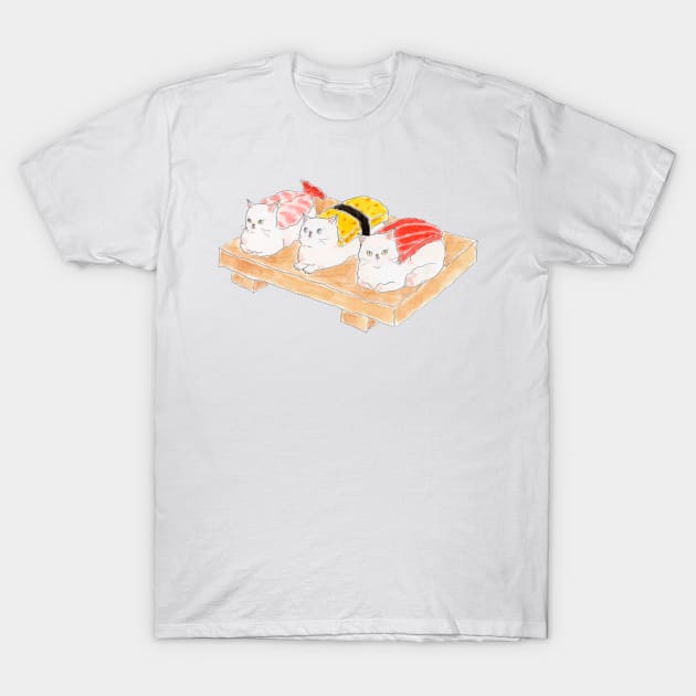 Sushi Cats T-Shirt by TOCOROCOMUGI